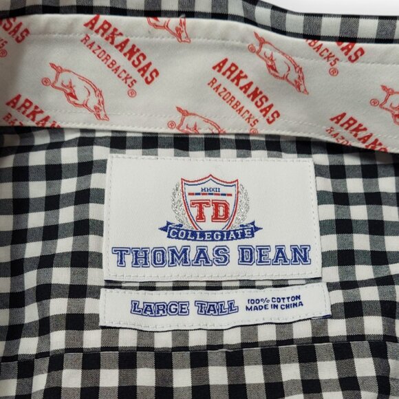 Arkansas Razorbacks Thomas Dean Collegiate Button Down Flip Cuff Sz- Large Tall - Picture 2 of 6